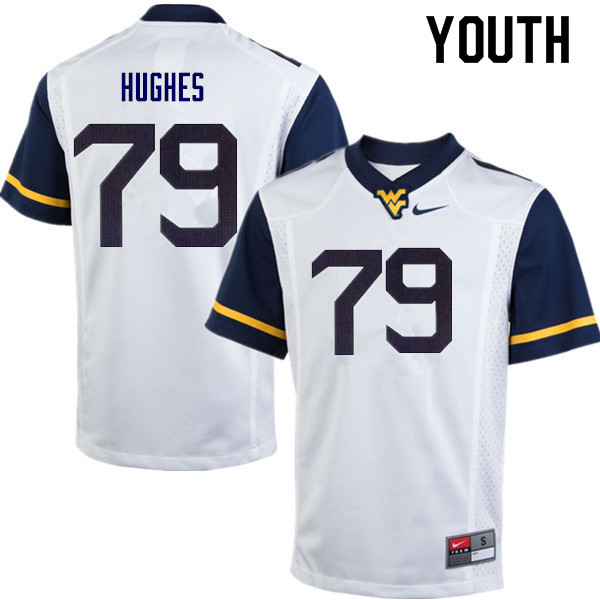 NCAA Youth John Hughes West Virginia Mountaineers White #79 Nike Stitched Football College Authentic Jersey KR23N02UB